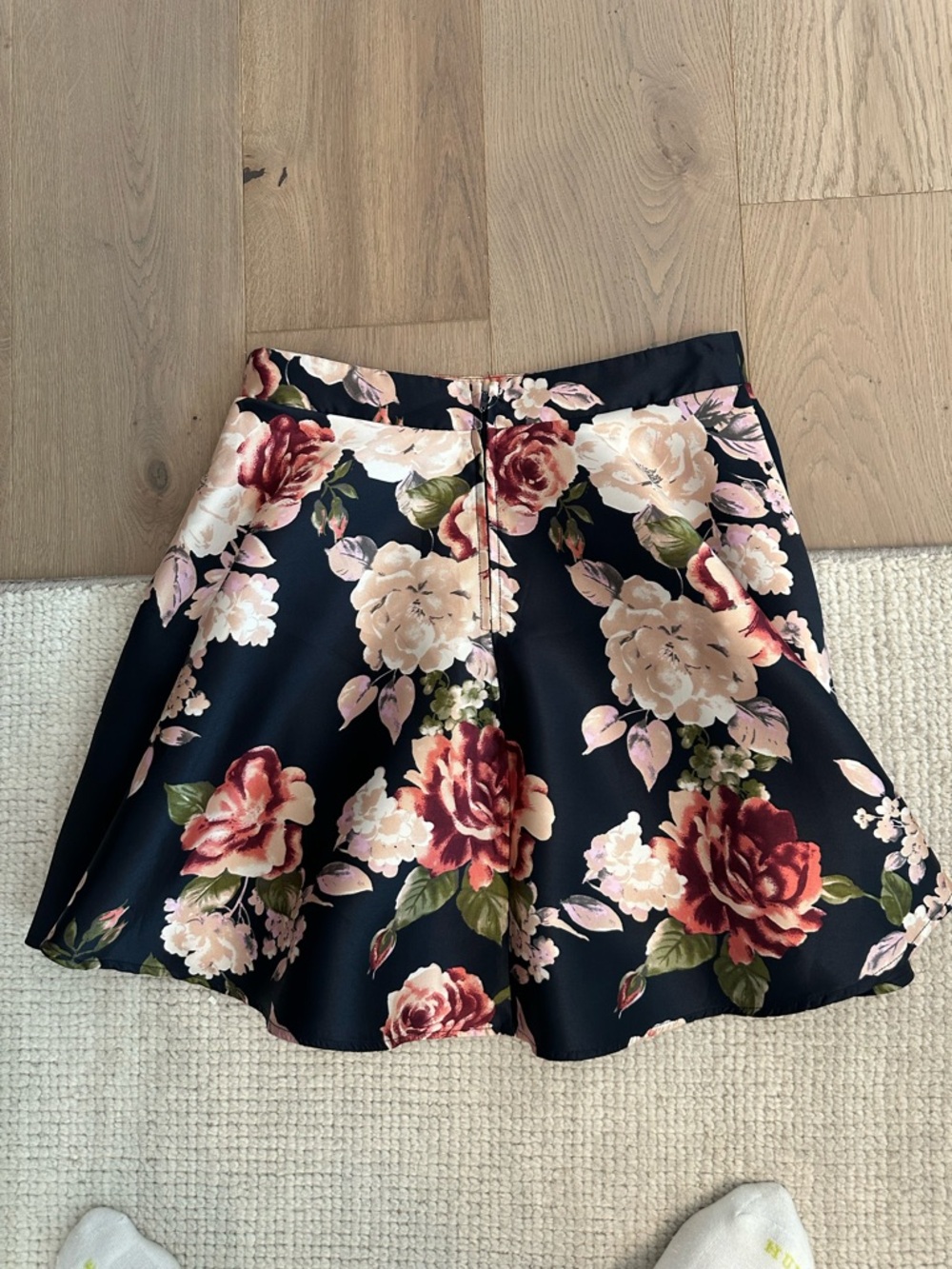 City Triangles Black Floral Circle Skirt - Picture 8 of 8